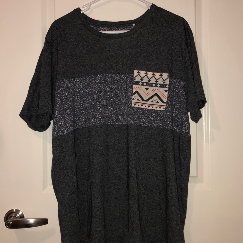 Grey stripe on the byas pocket t shirt
